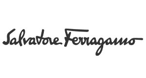 The image shows a logo with the text Salvatore Ferragamo in an elegant cursive script, suggesting it is related to the luxury fashion brand.